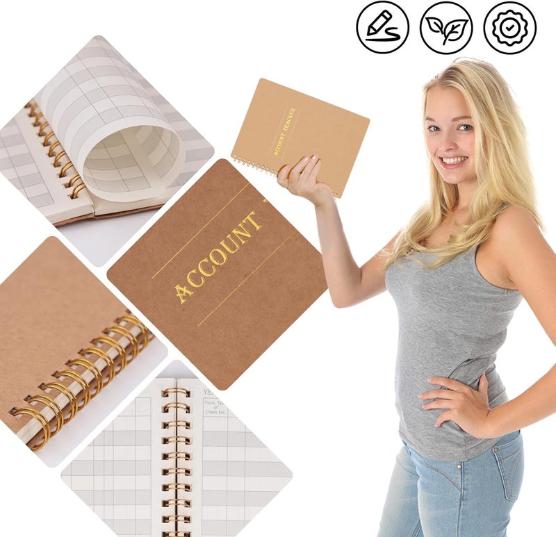 Koogel Accounting Ledger Book, Expense Tracker Notebook A5 Budget Bill Tracker Notebook for Home Budget Tracking Business Bookkeeping Personal Finance Planner, Income and Expense Log Book - Image 2